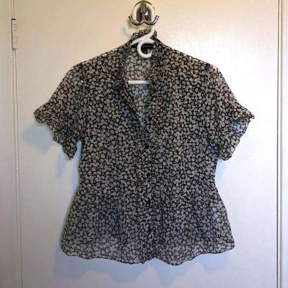 FRENCH CONNECTION Elvire Lawn Ruffle Sleeve Blouse - Picture 3 of 6